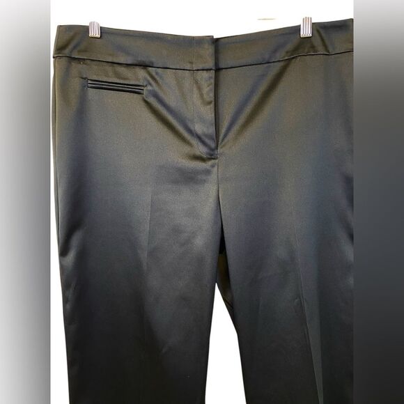 JS Collections Black Satin Dress Pants Cocktail Evening Size 14 - Picture 4 of 11